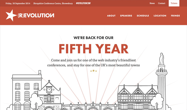 Screenshot of 2014 conference website